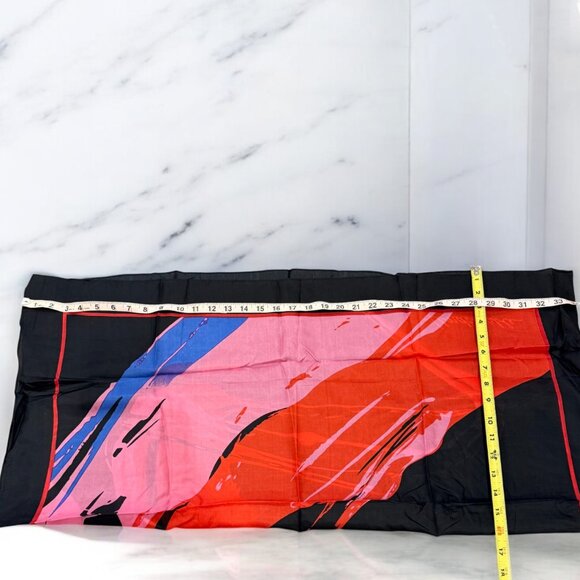 Avon NEW Vintage 100% Silk Scarf 90s Billy Dee Williams Undeniable Design 33X33 - Picture 13 of 15